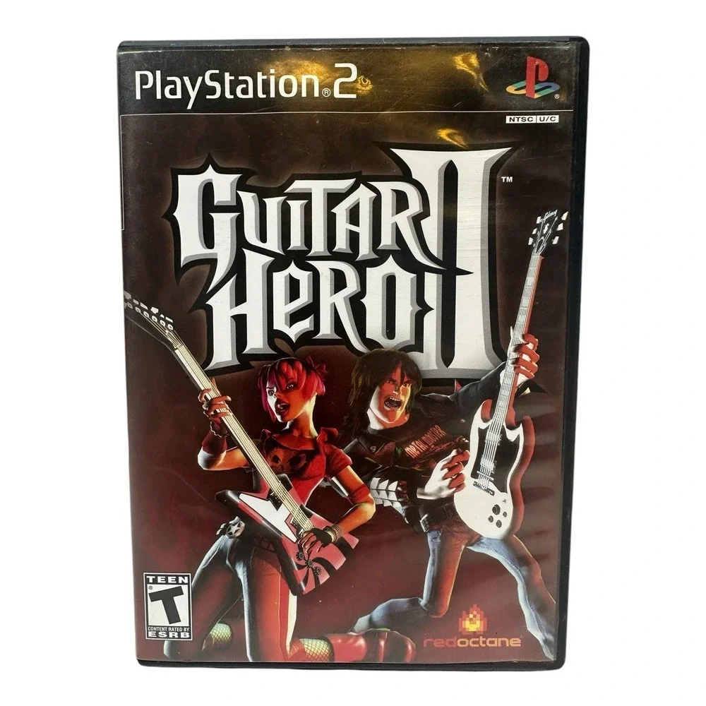 Guitar Hero II Sony PlayStation 2 2006 PS in Original Case with Manual Rated T